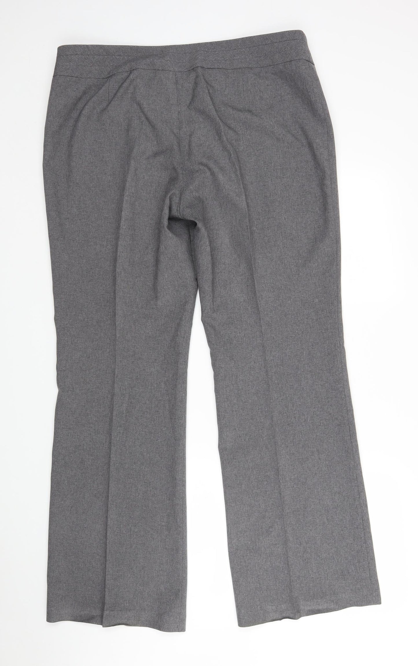 F&F Womens Grey  Polyester Trousers  Size 18 L33 in Regular