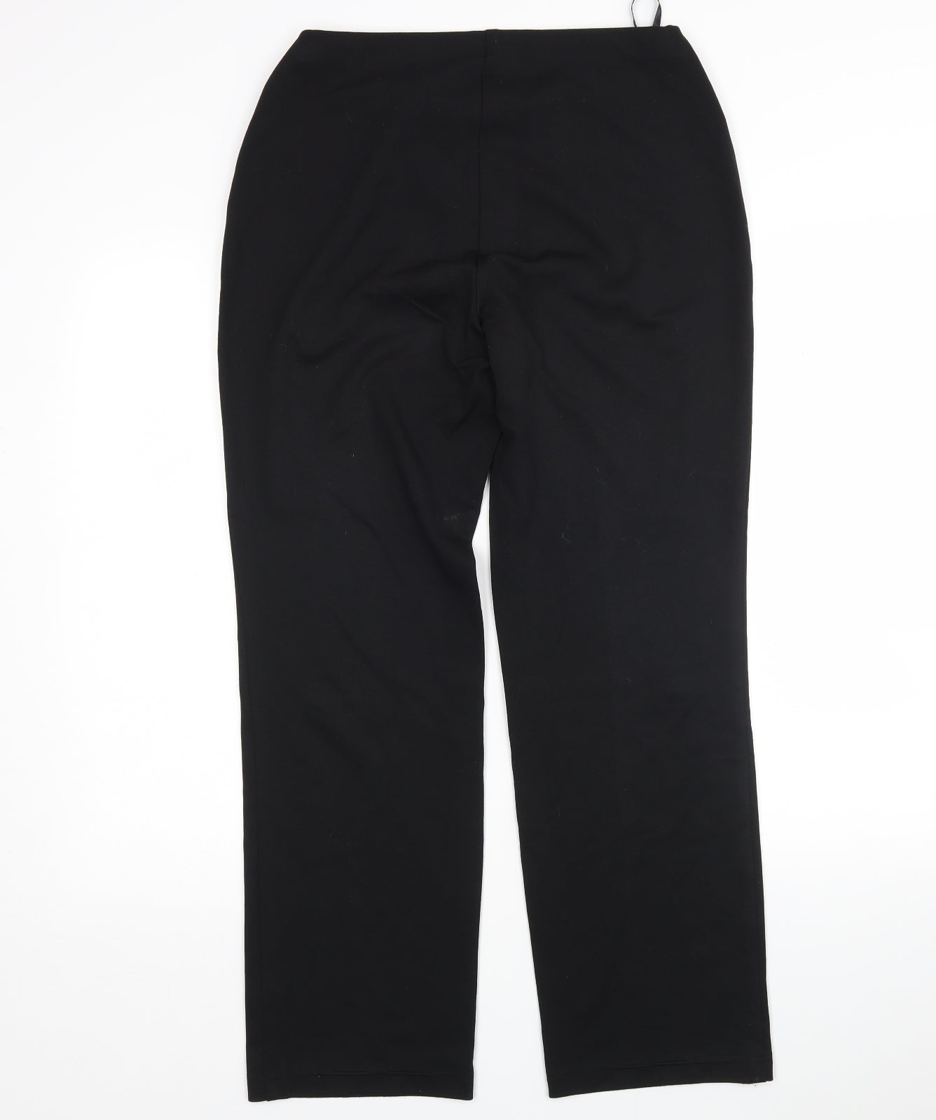 M&S Womens Black  Polyester Trousers  Size 10 L28 in Slim