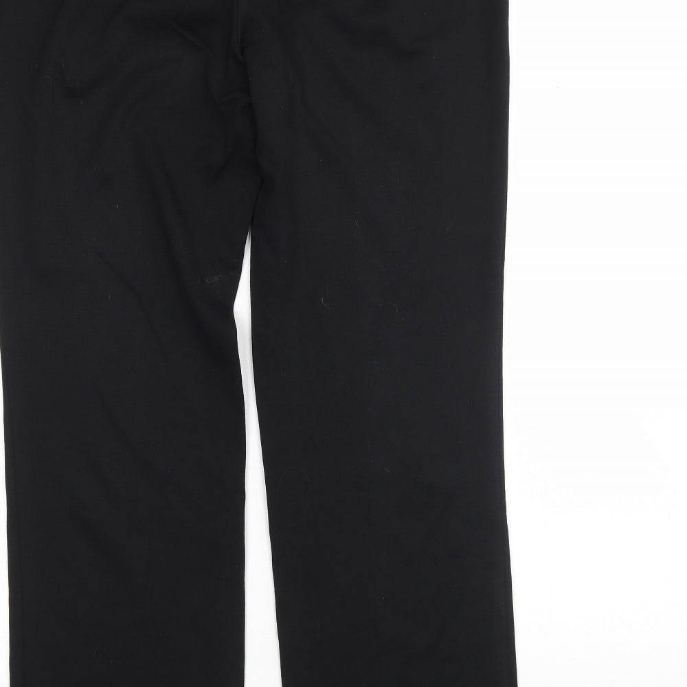 M&S Womens Black  Polyester Trousers  Size 10 L28 in Slim
