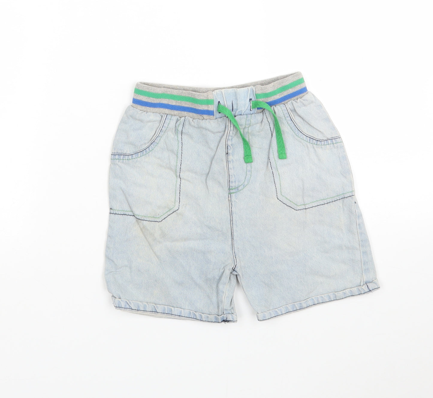 Preworn Boys Blue  Cotton Bermuda Shorts Size 3-4 Years  Regular