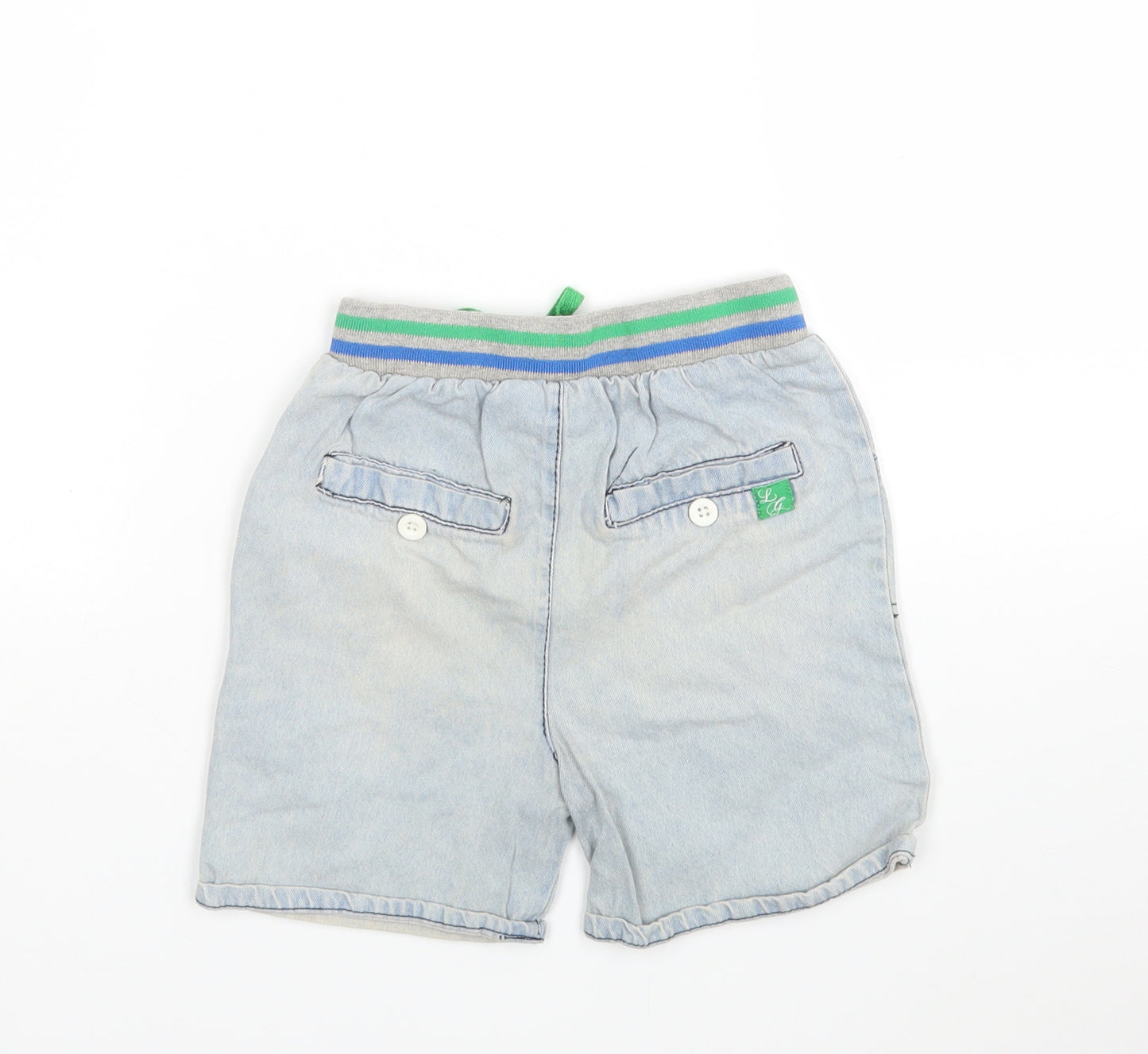 Preworn Boys Blue  Cotton Bermuda Shorts Size 3-4 Years  Regular