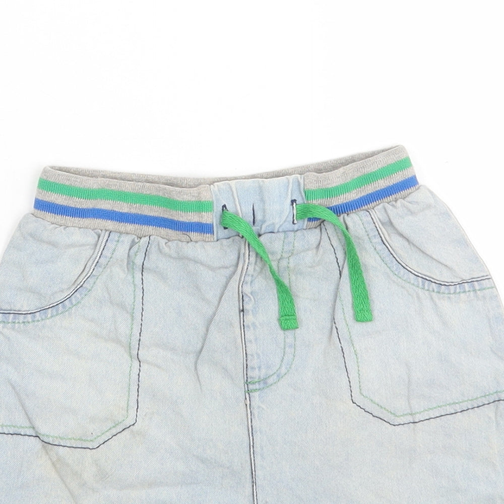 Preworn Boys Blue  Cotton Bermuda Shorts Size 3-4 Years  Regular