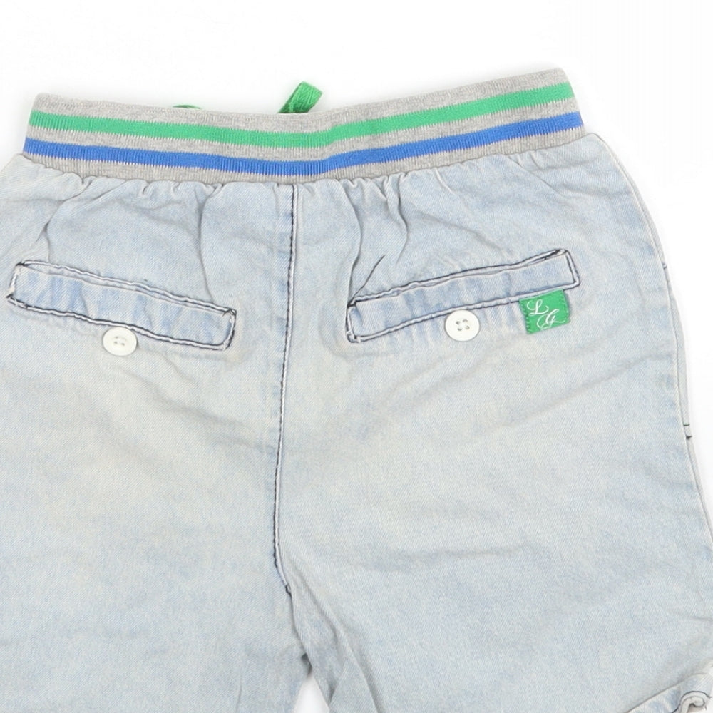 Preworn Boys Blue  Cotton Bermuda Shorts Size 3-4 Years  Regular