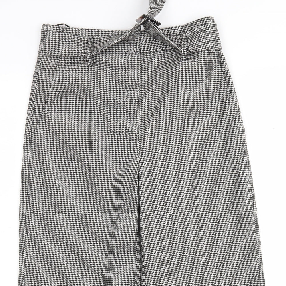 F&F Womens Multicoloured Houndstooth Polyester Cropped Trousers Size 8 L22 in Regular