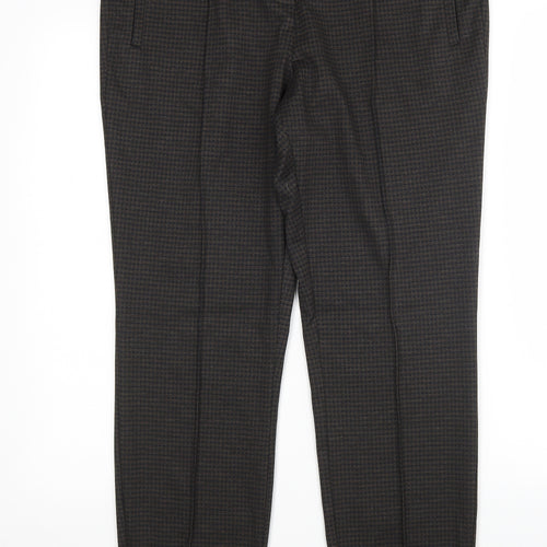 NEXT Womens Multicoloured Houndstooth Polyester Trousers  Size 12 L30 in Regular