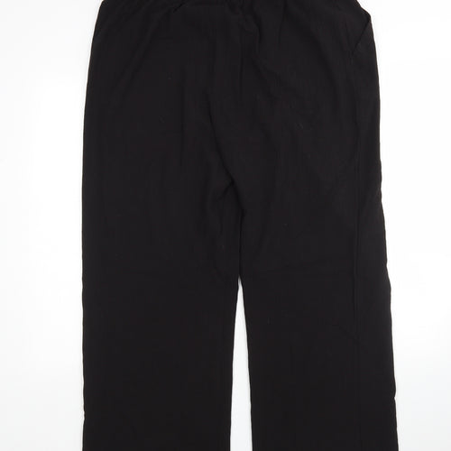 Papaya Womens Black  Polyester Trousers  Size 18 L29 in Regular