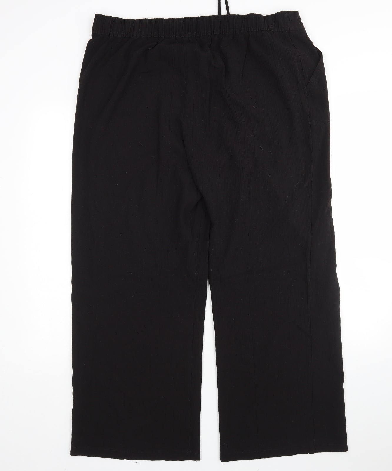 Papaya Womens Black  Polyester Trousers  Size 18 L29 in Regular