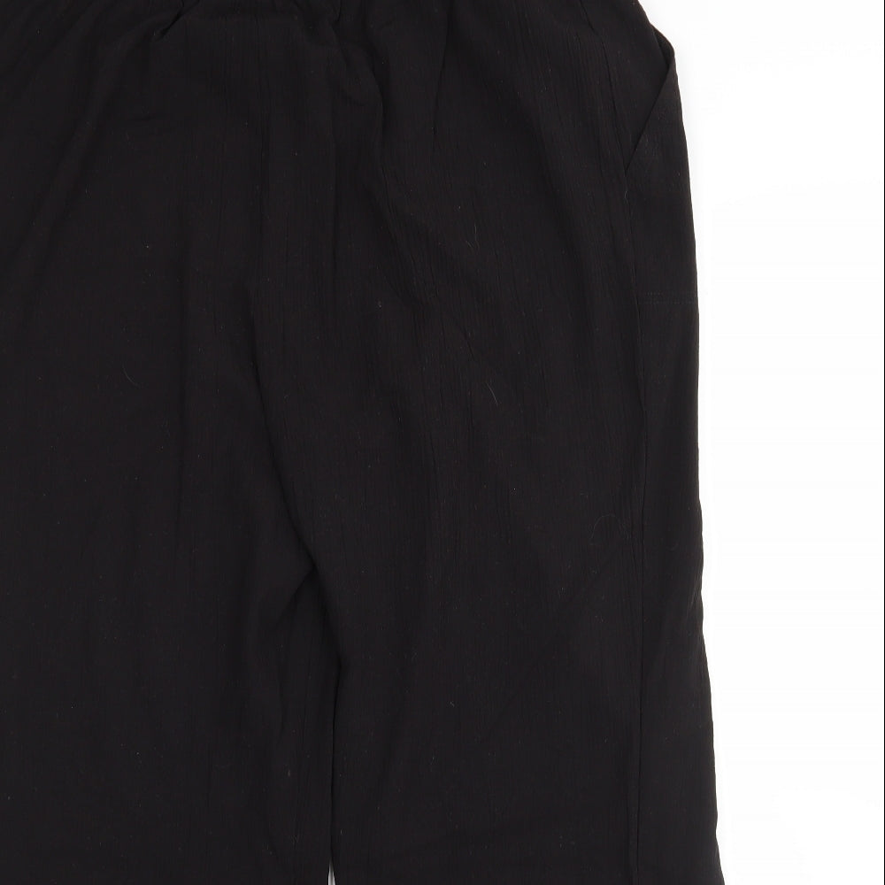 Papaya Womens Black  Polyester Trousers  Size 18 L29 in Regular