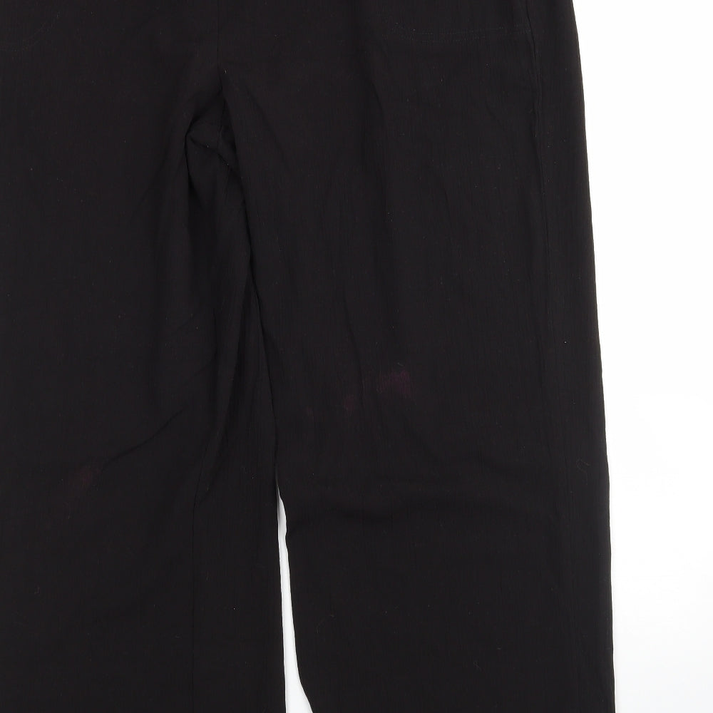Papaya Womens Black  Polyester Trousers  Size 18 L29 in Regular