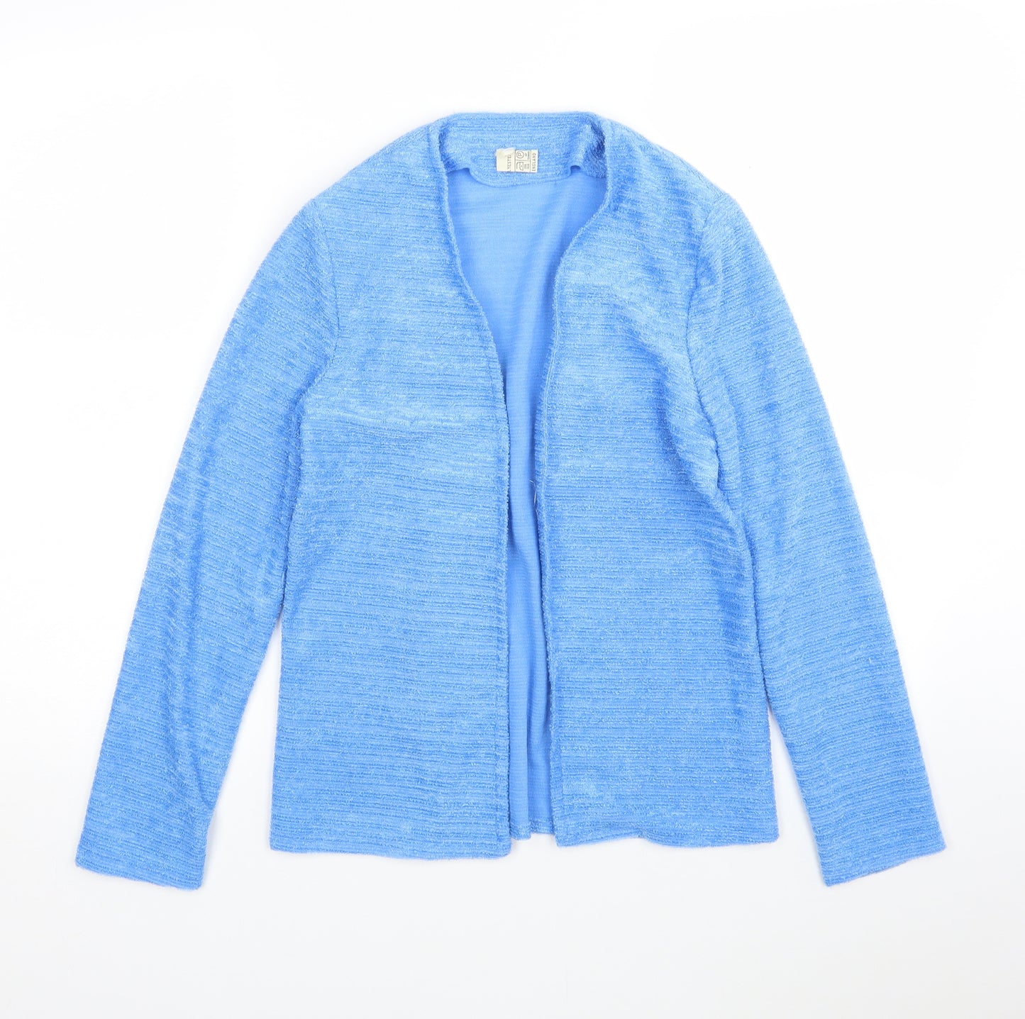 Preworn Womens Blue V-Neck  Polyester Cardigan Jumper Size 6
