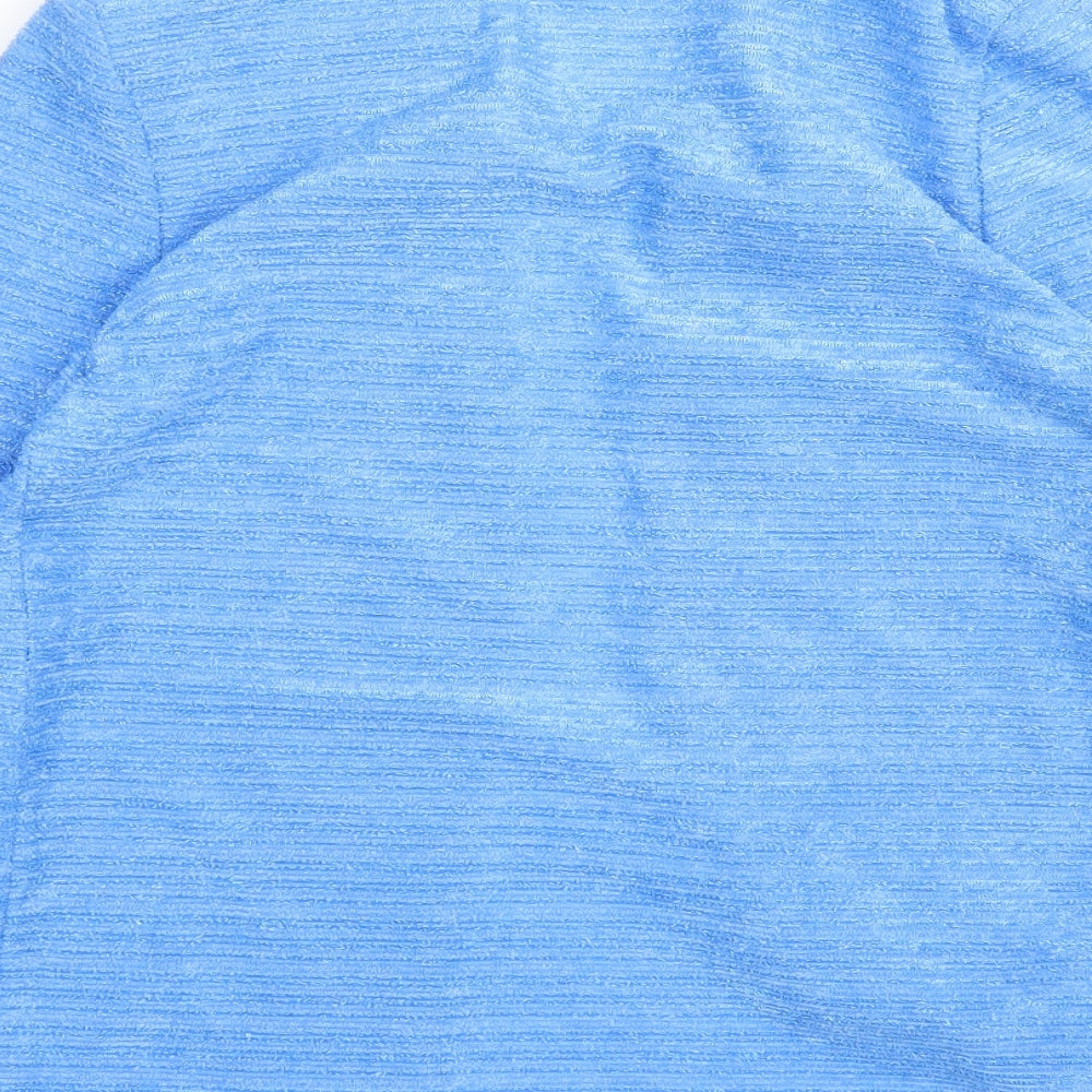 Preworn Womens Blue V-Neck  Polyester Cardigan Jumper Size 6