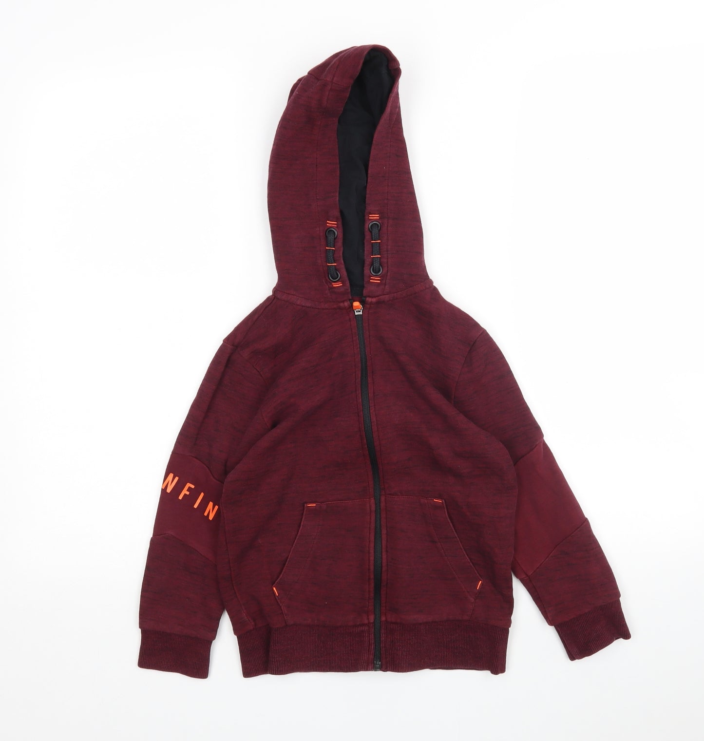 F&F Boys Purple  Polyester Full Zip Hoodie Size 6-7 Years