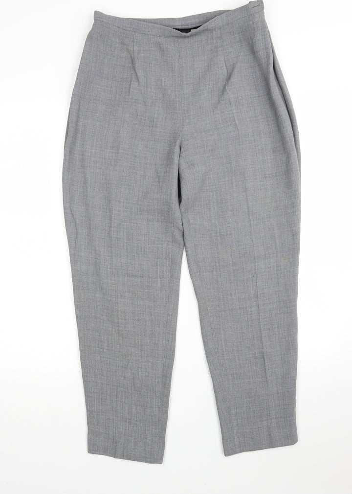 Principles Womens Grey Viscose Trousers Size 12 L27 in Regular