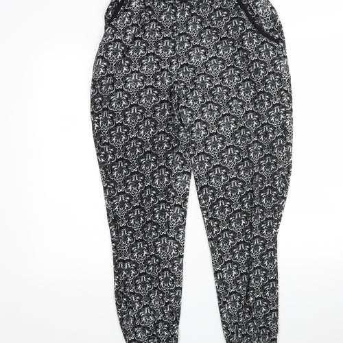 QED London Womens Multicoloured Paisley Polyester Sweatpants Trousers Size L L26 in Regular