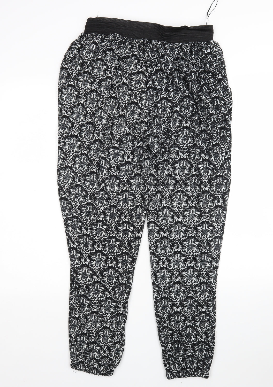 QED London Womens Multicoloured Paisley Polyester Sweatpants Trousers Size L L26 in Regular