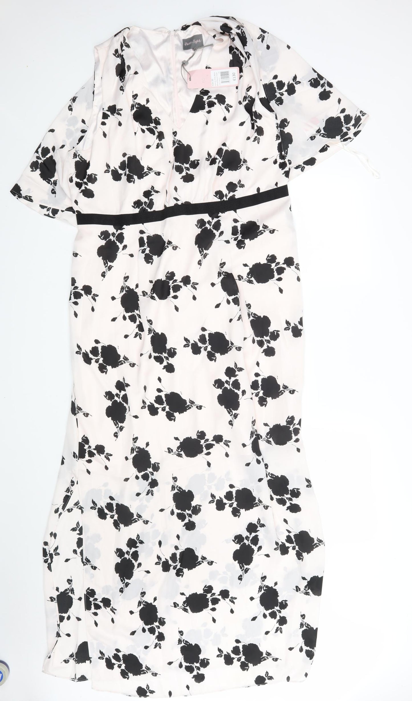 Phase Eight Womens Multicoloured Floral Polyester A-Line  Size 20  V-Neck