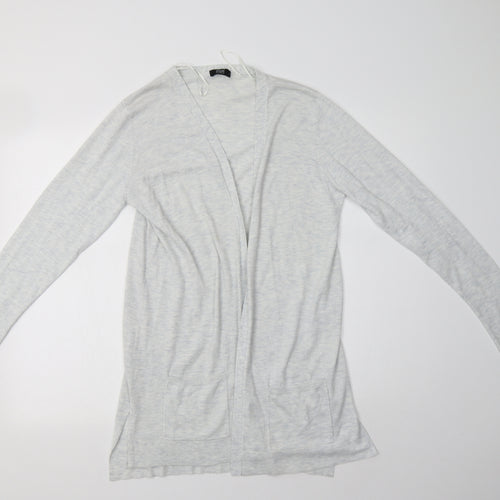 F&F Womens Grey V-Neck  Polyester Cardigan Jumper Size 12