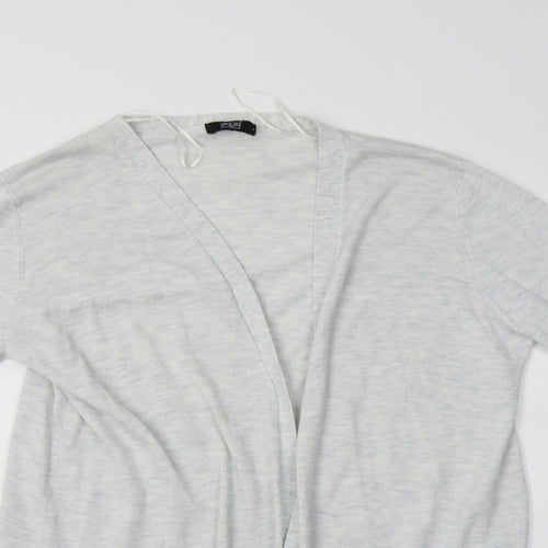 F&F Womens Grey V-Neck  Polyester Cardigan Jumper Size 12