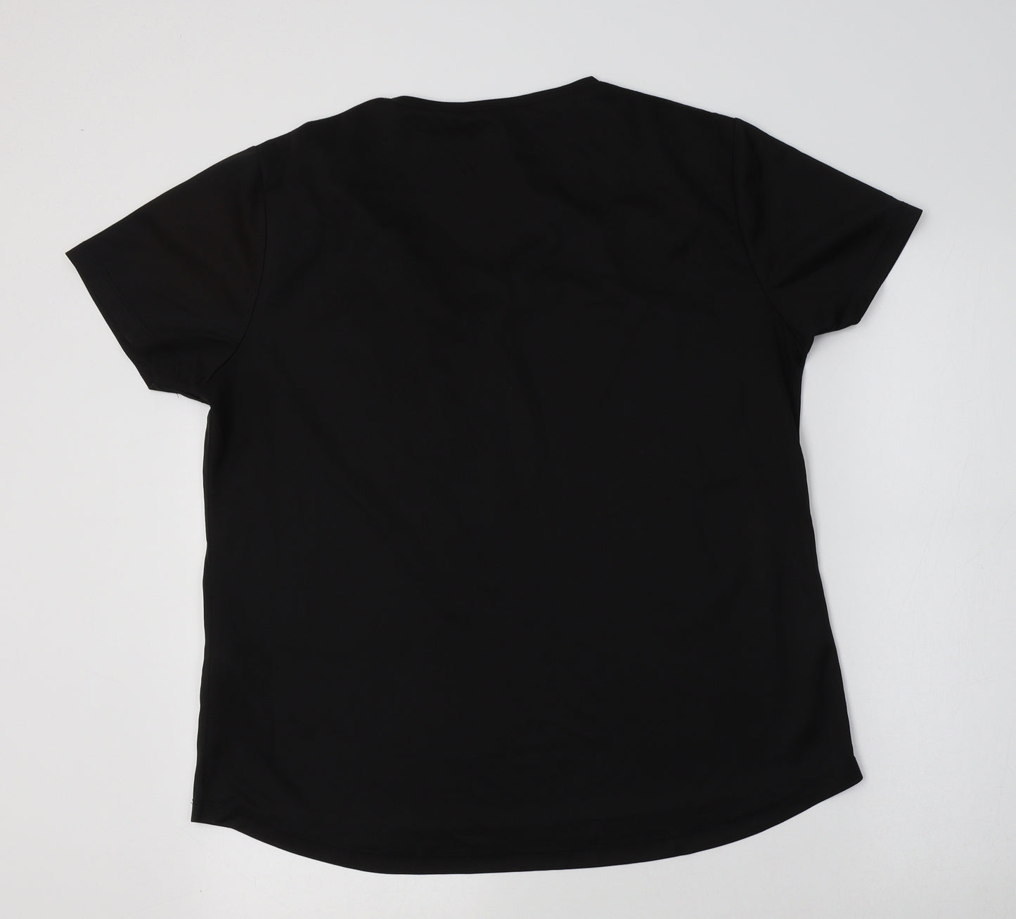 Awdis Womens Black  Polyester Jersey T-Shirt Size XL V-Neck