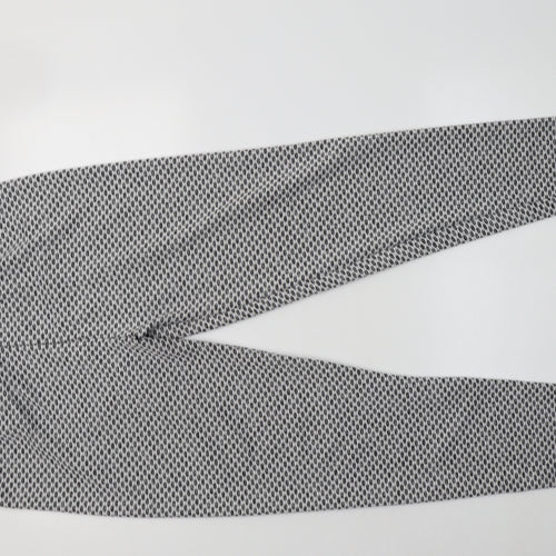 Preworn Womens Grey Geometric Polyester Compression Leggings Size 2XL L26 in Regular