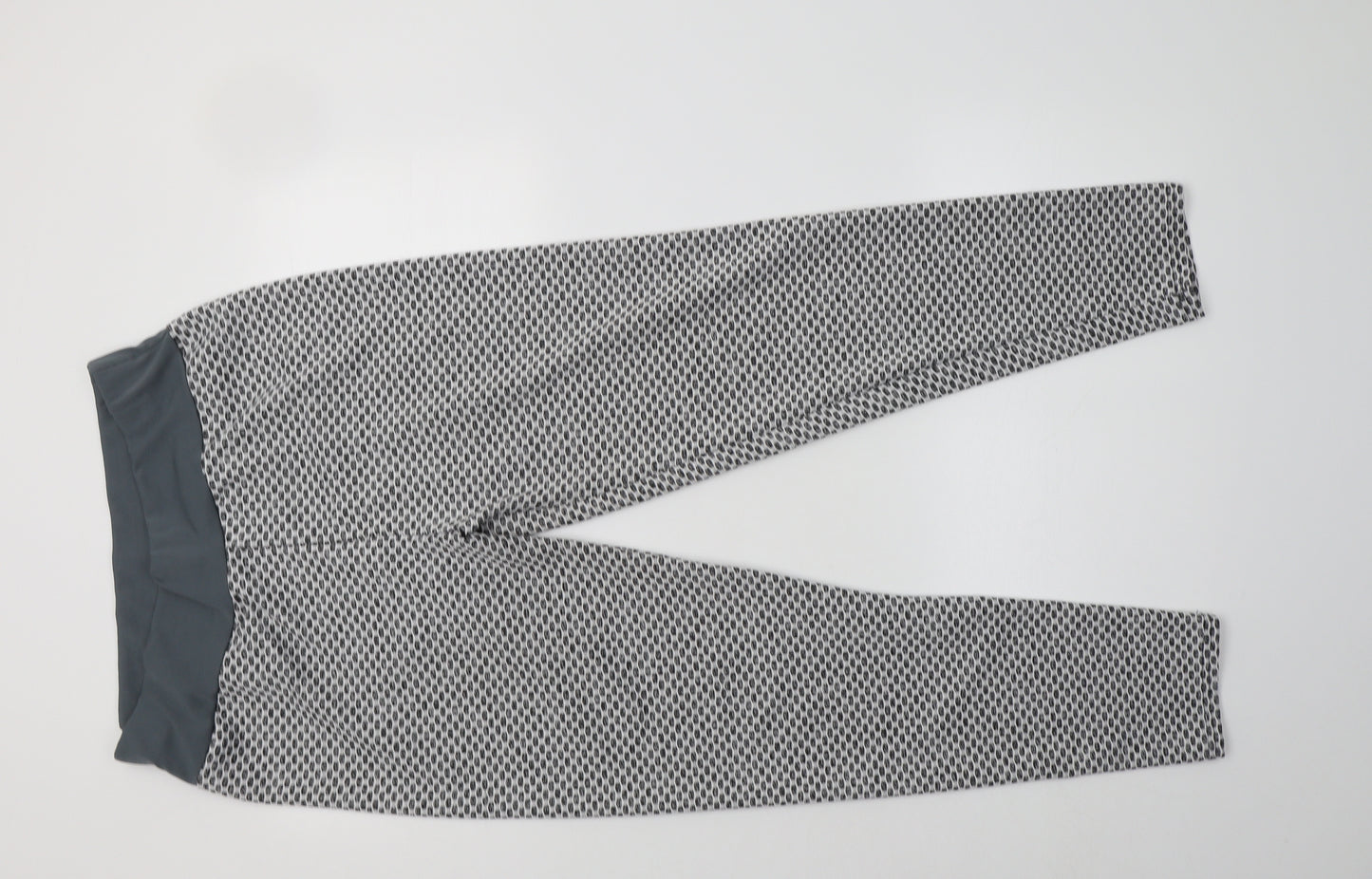 Preworn Womens Grey Geometric Polyester Compression Leggings Size 2XL L26 in Regular