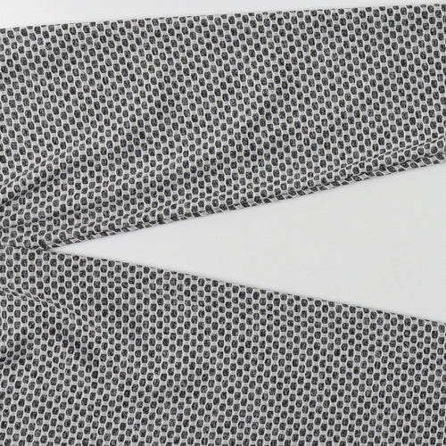 Preworn Womens Grey Geometric Polyester Compression Leggings Size 2XL L26 in Regular