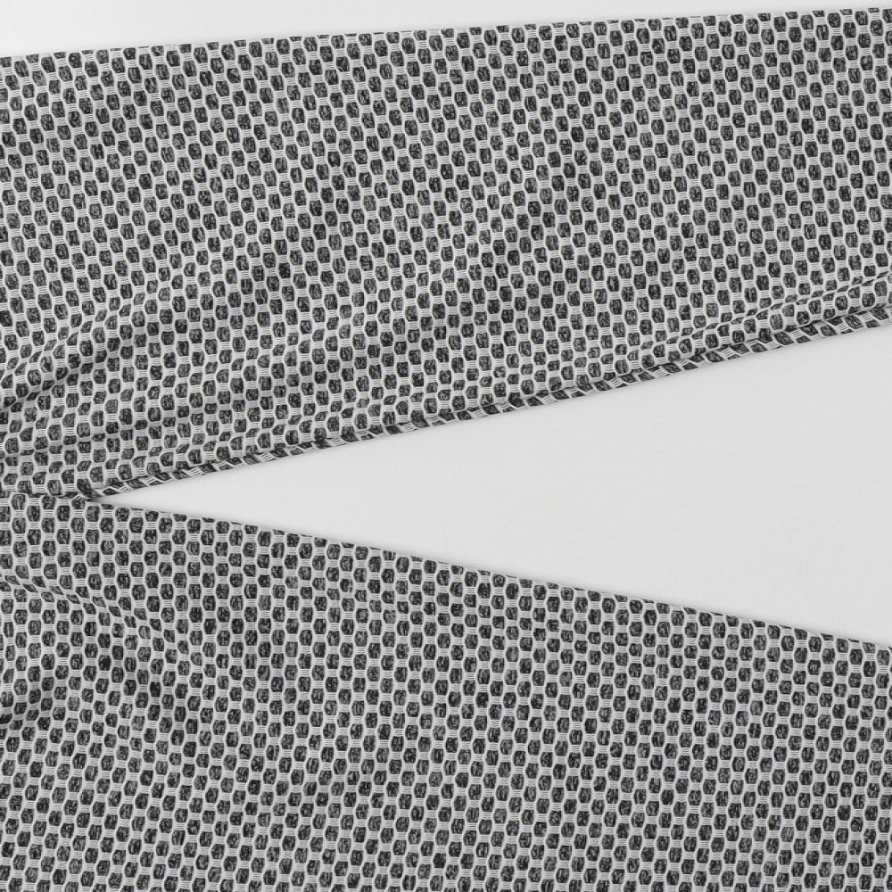 Preworn Womens Grey Geometric Polyester Compression Leggings Size 2XL L26 in Regular