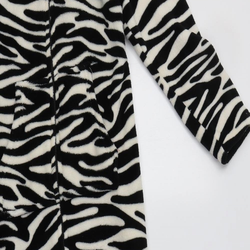 Peacocs Womens White Animal Print Polyester  Bodysuit Size 10   - Onesie