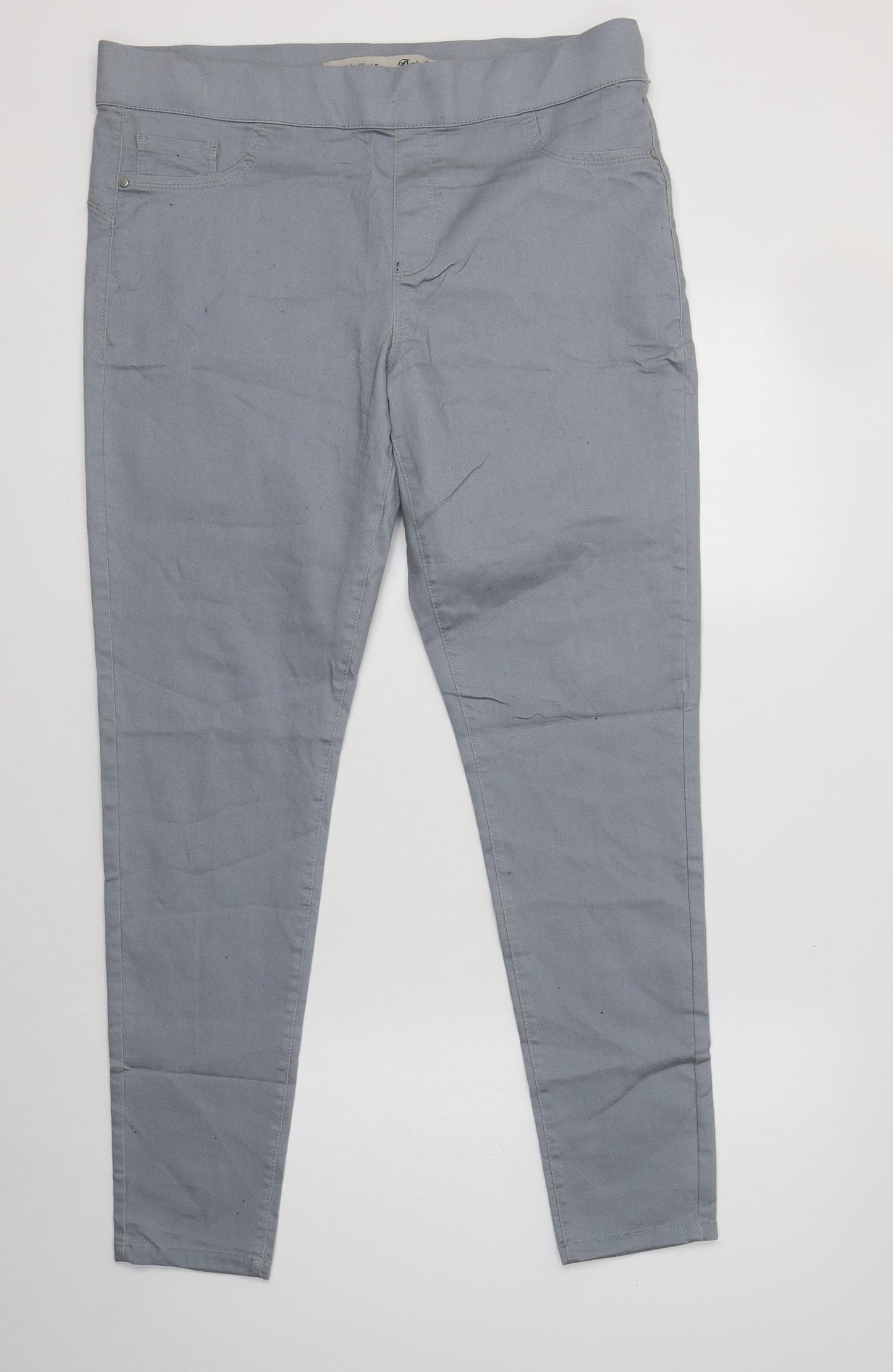 Primark Womens Grey  Cotton Jegging Jeans Size 16 L29 in Regular