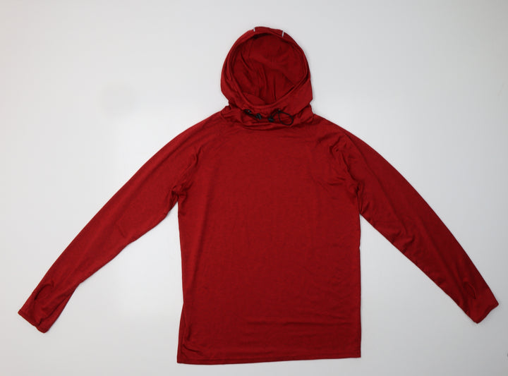 Awdis Womens Red Polyester Pullover Hoodie Size L