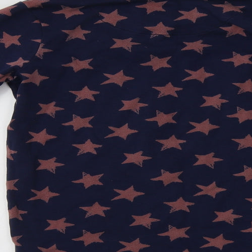 NEXT Girls Blue Geometric Cotton Top Pyjama Top Size 9-10 Years   - Star Print