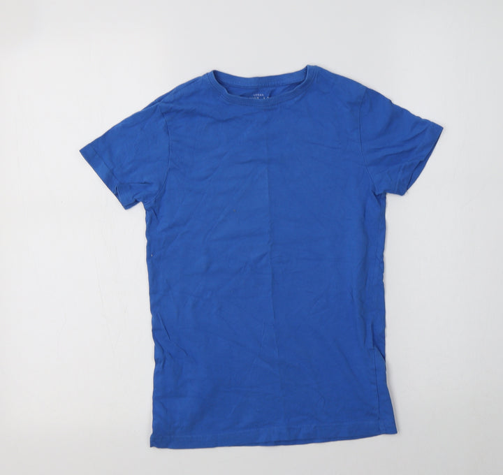 Urban Outlaws Boys Blue  Cotton Basic Polo Size 9-10 Years Crew Neck
