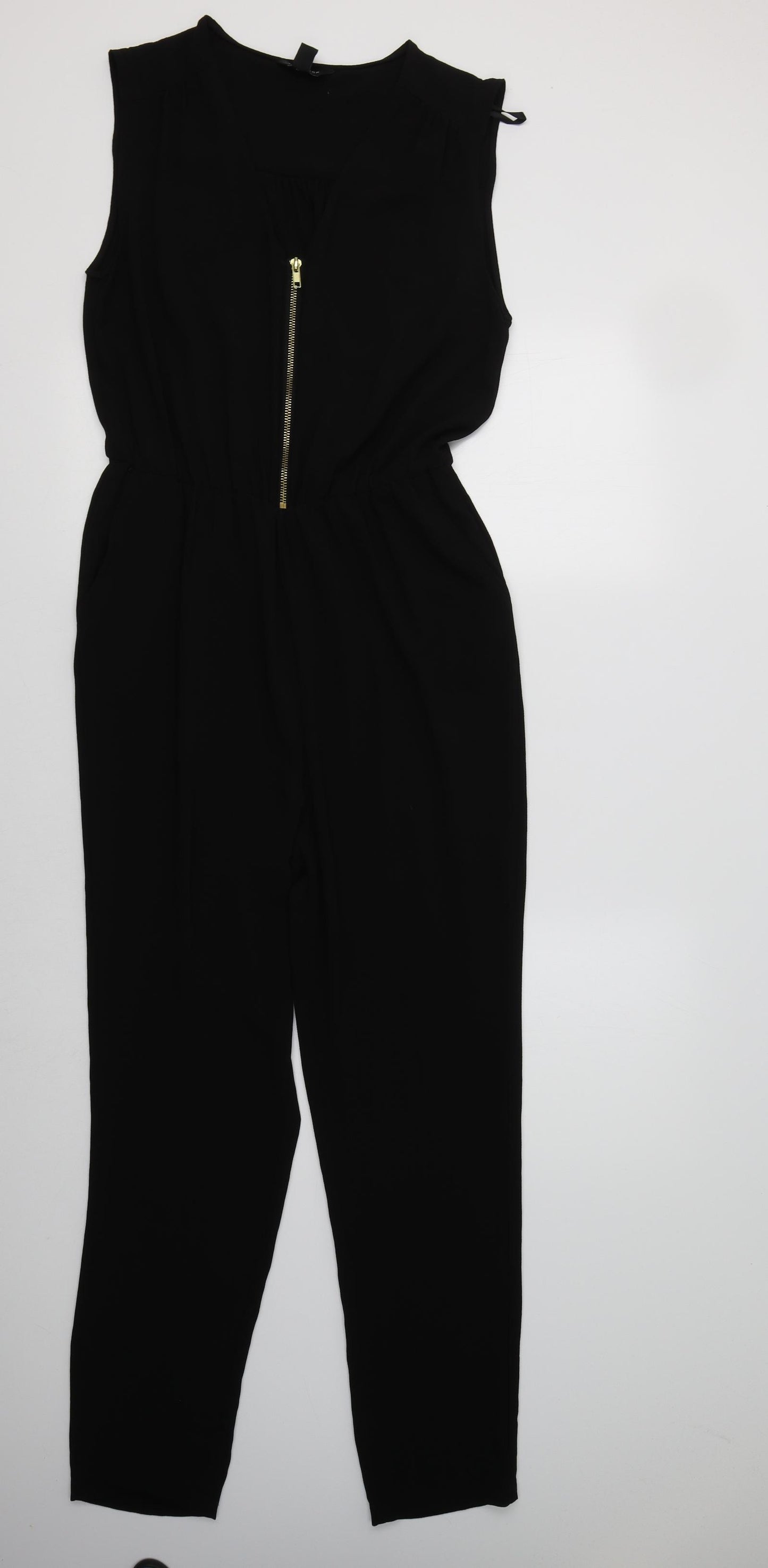 New Look Womens Black  Polyester Jumpsuit One-Piece Size 12