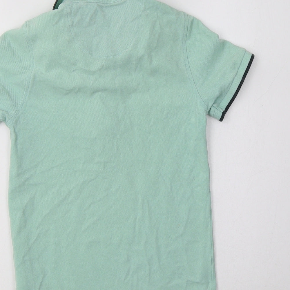 NEXT Boys Green  Cotton Basic Polo Size 7 Years Collared