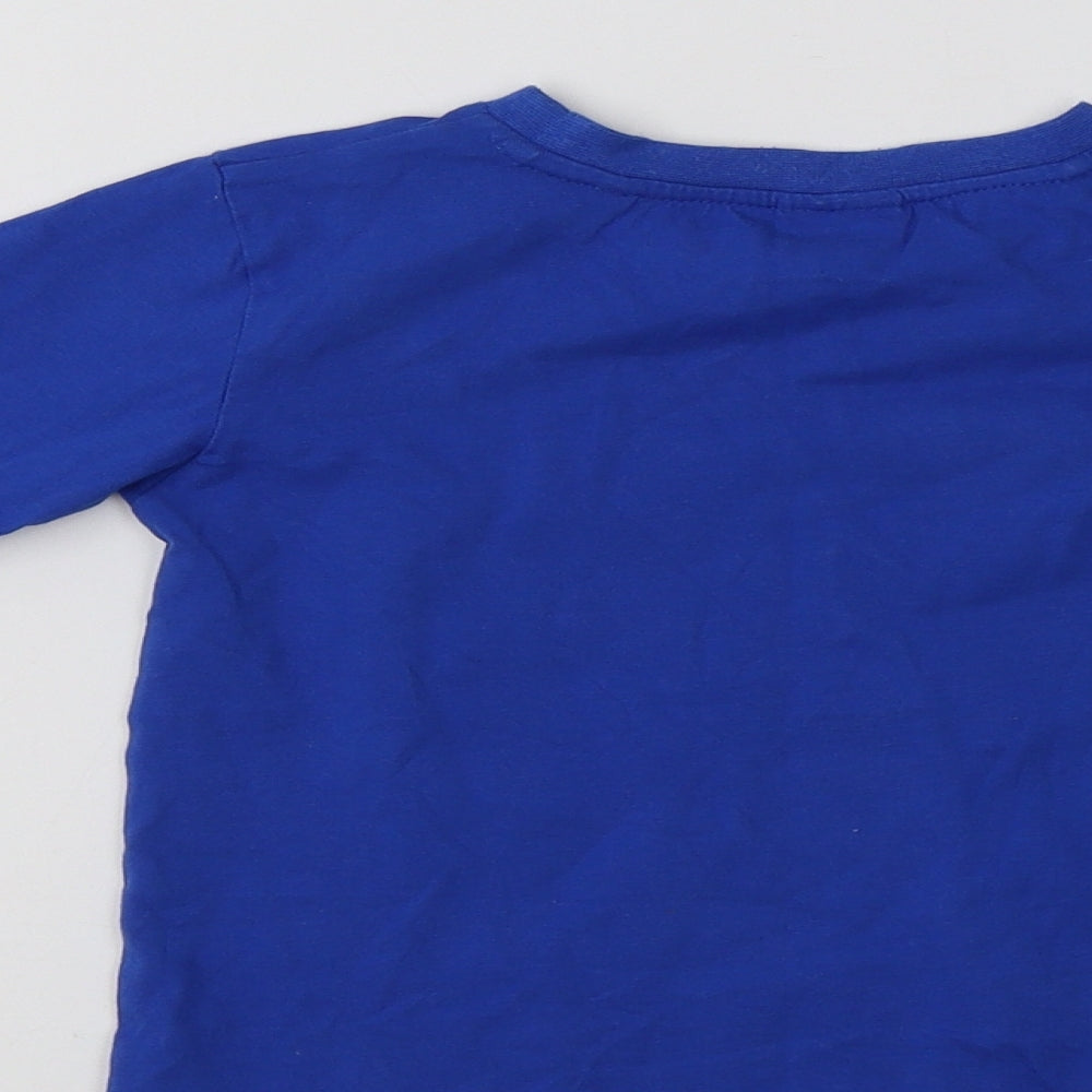 Debenhams Boys Blue Colourblock Cotton Basic T-Shirt Size 3-4 Years Crew Neck  - Octonauts