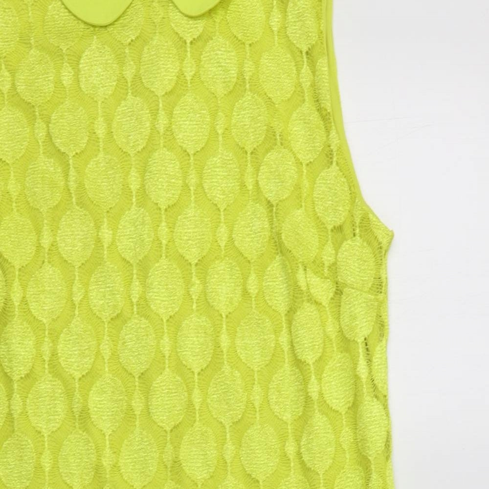 Princip Womens Green  Polyester Shift  Size 16  Collared