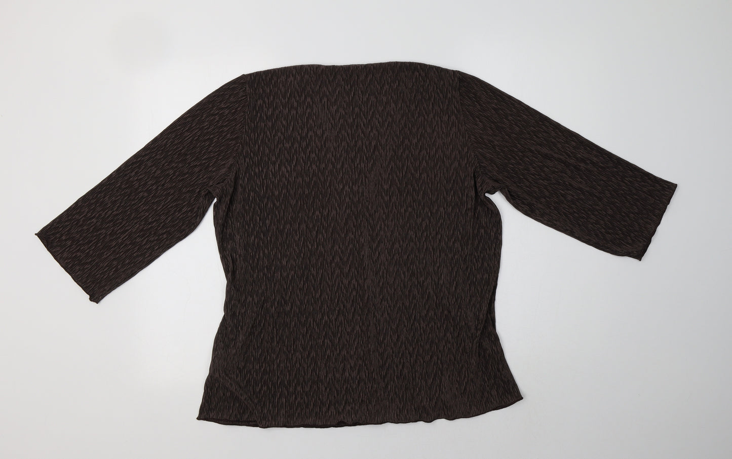 Windsmoor Womens Brown  Polyester Basic Blouse Size M V-Neck