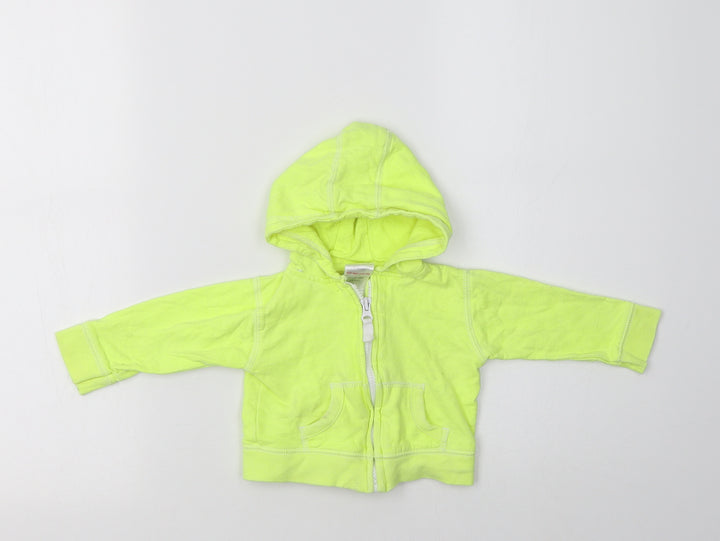 Baby Baby Green Cotton Full Zip Jumper Size 6-9 Months