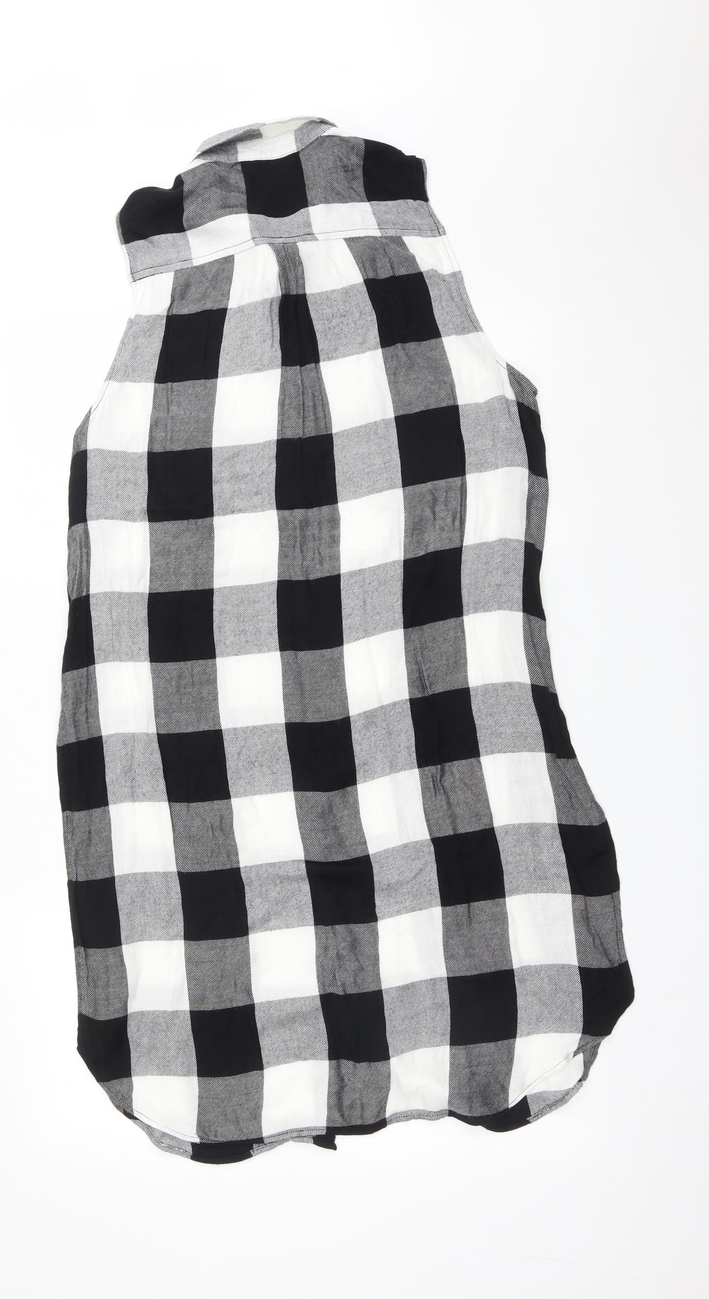 George Womens Multicoloured Check Viscose Basic Button-Up Size 14 Collared
