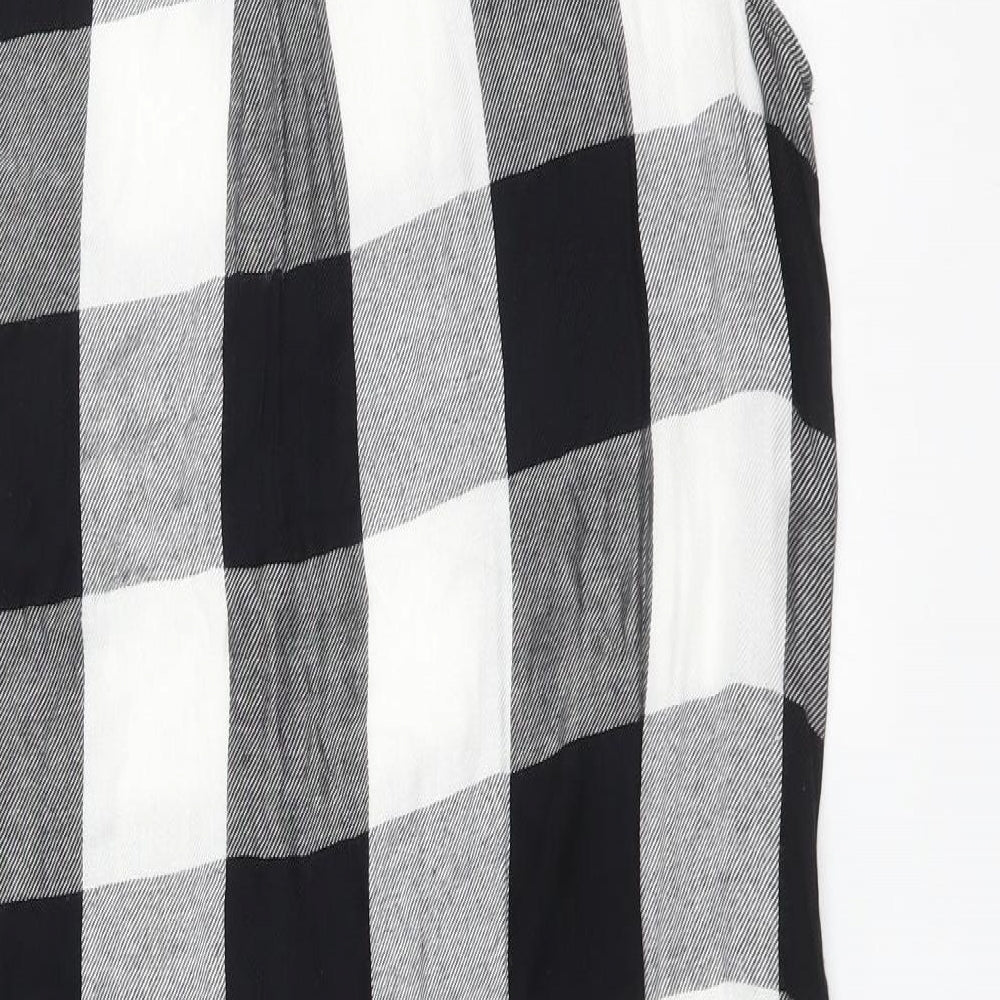 George Womens Multicoloured Check Viscose Basic Button-Up Size 14 Collared
