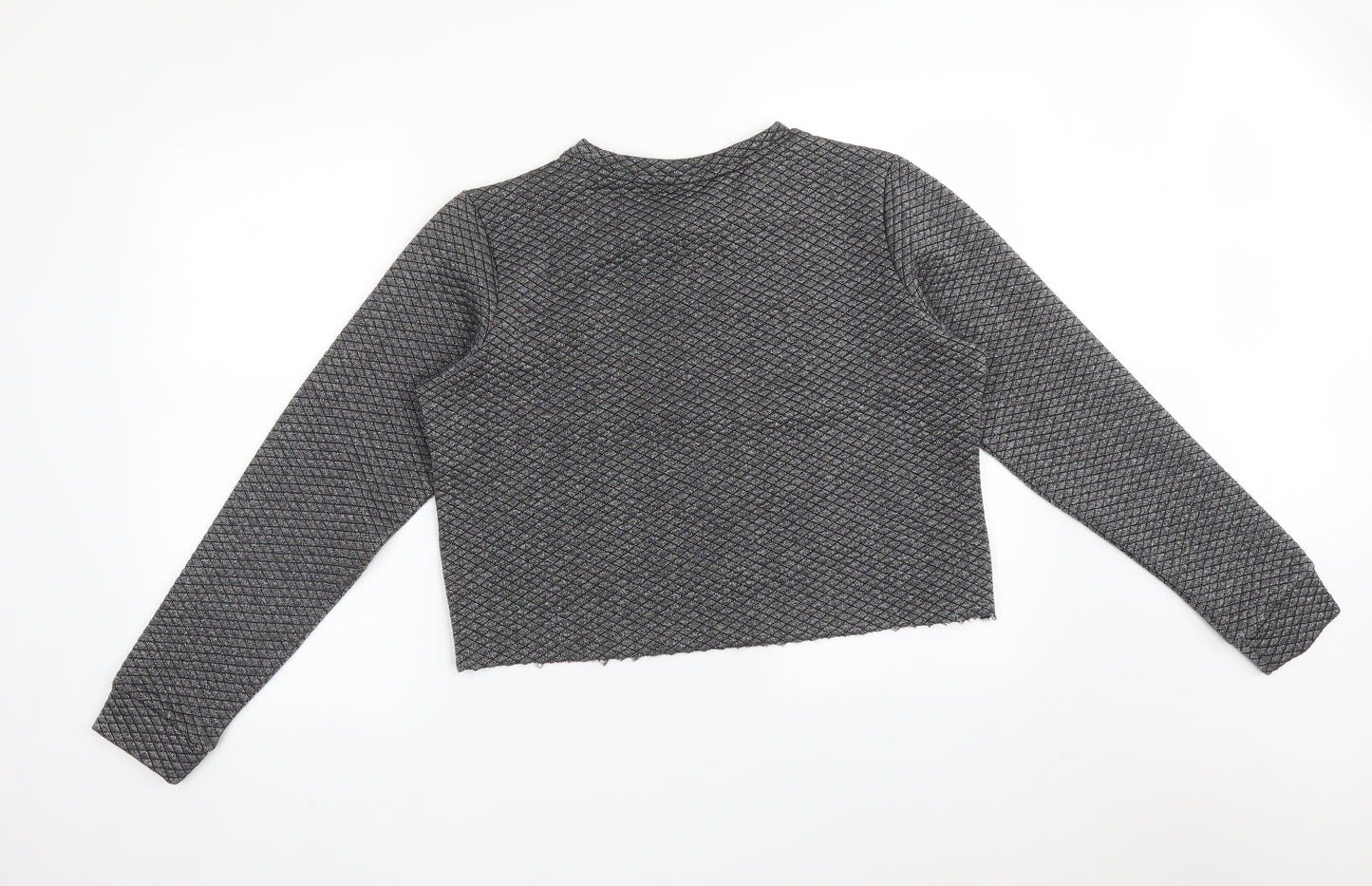 Hype Girls Silver Argyle/Diamond Polyester Pullover Sweatshirt Size 15 Years