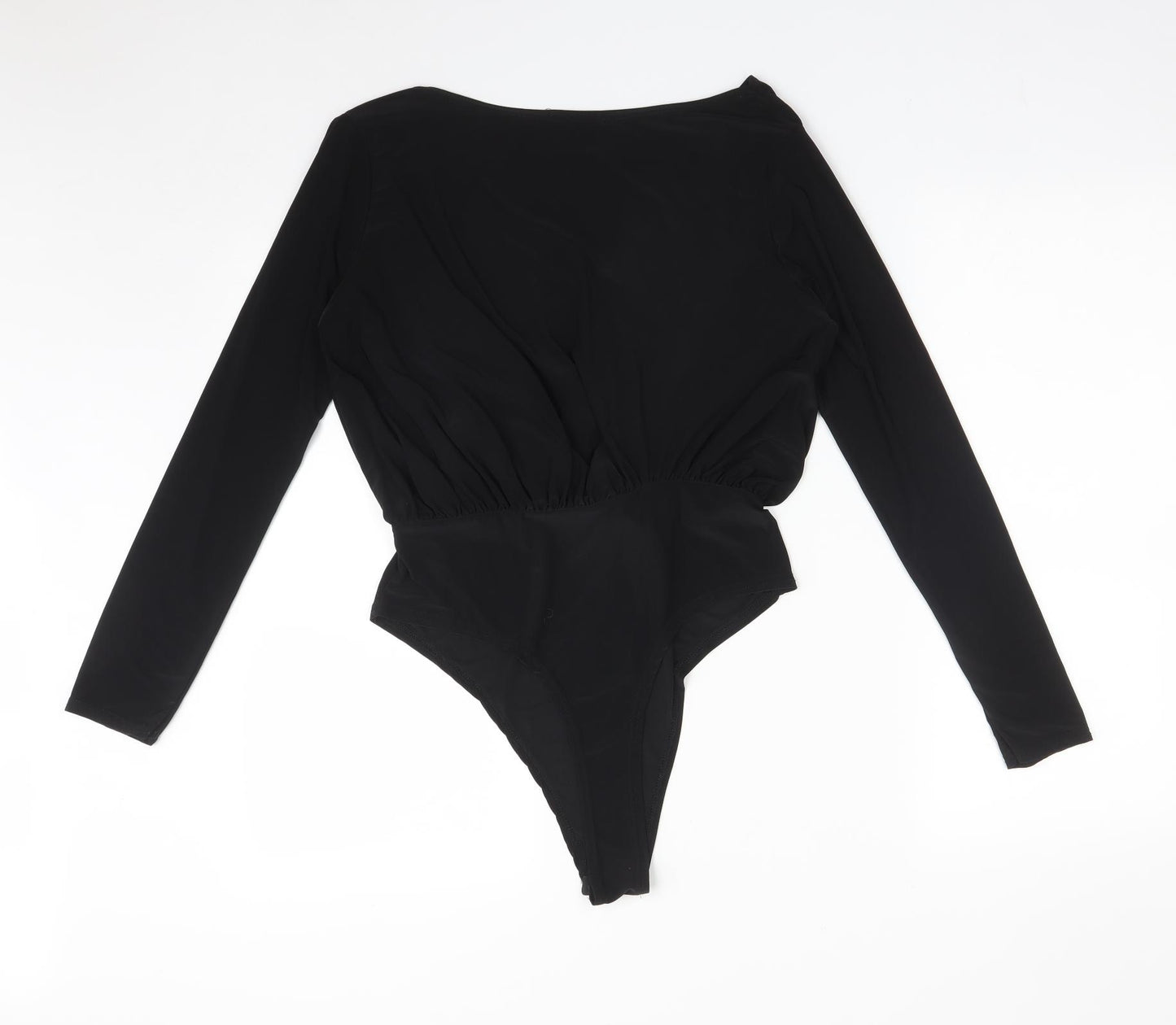 Boohoo Womens Black  Polyester Bodysuit One-Piece Size 12
