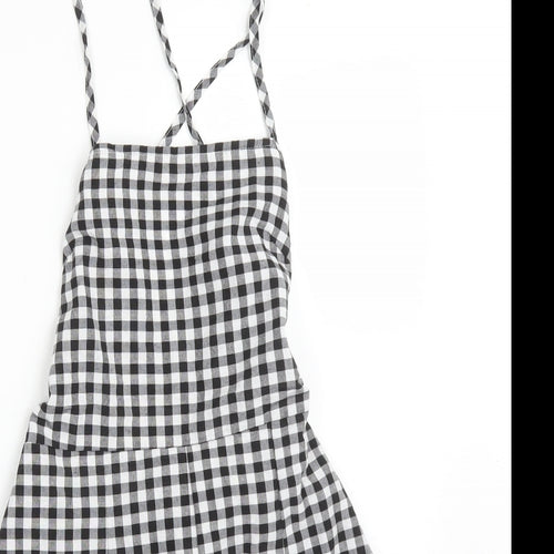 SheIn Womens Multicoloured Check Cotton Playsuit One-Piece Size S