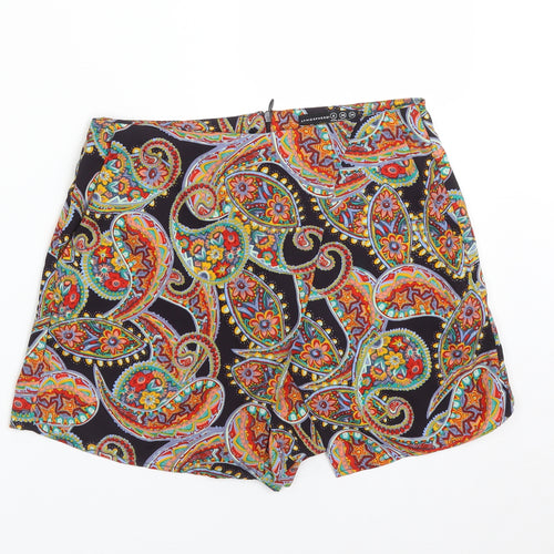 Atmosphere Womens Multicoloured Paisley Polyester Wrap Shorts Size 8 L3 in Regular