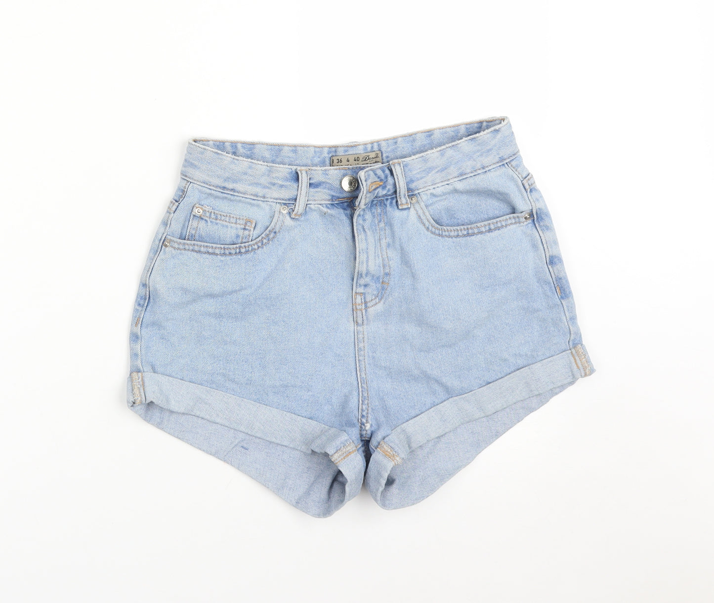 DENIM CO Womens Blue  Cotton Hot Pants Shorts Size 8  Regular