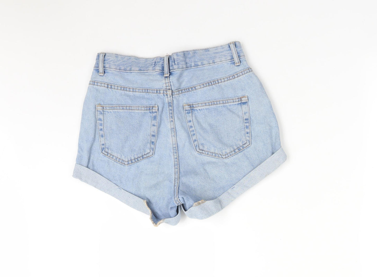 DENIM CO Womens Blue  Cotton Hot Pants Shorts Size 8  Regular