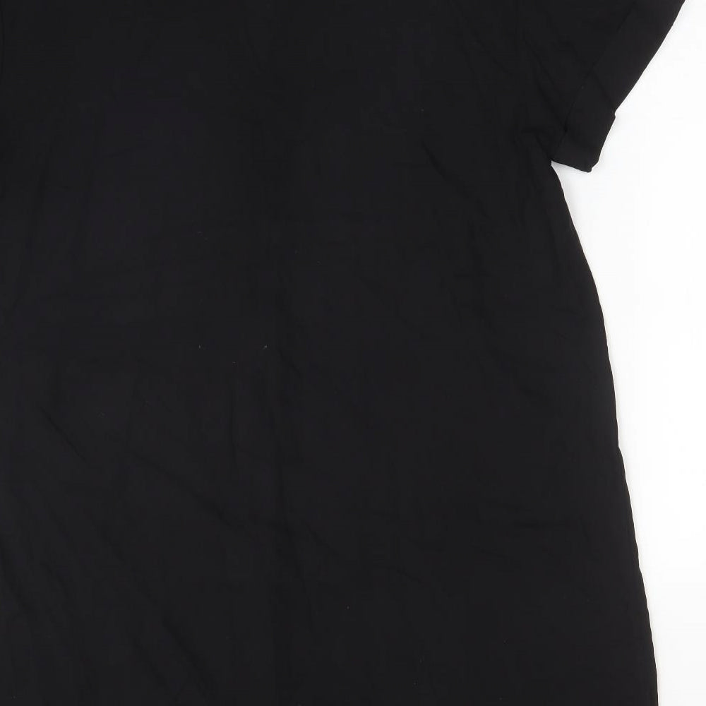 H7M Womens Black  Viscose A-Line  Size S  V-Neck