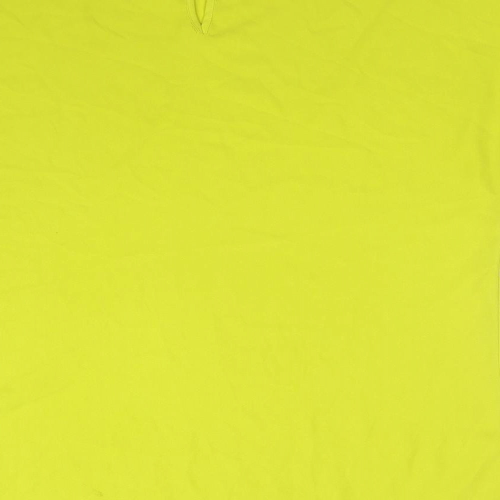 Dorothy Perkins Womens Green  Polyester Basic T-Shirt Size 16 Round Neck
