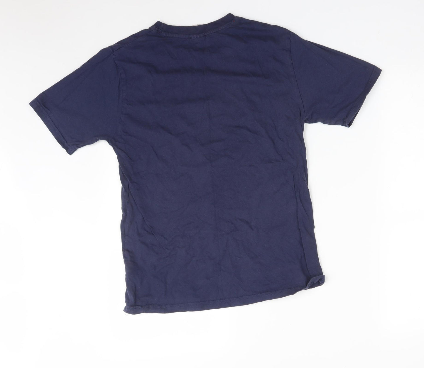 Harry Potter Mens Blue  Cotton  T-Shirt Size S Crew Neck  - HARRY POTTER SCHOOL OF WITCHCRAFT AND WIZARDRY