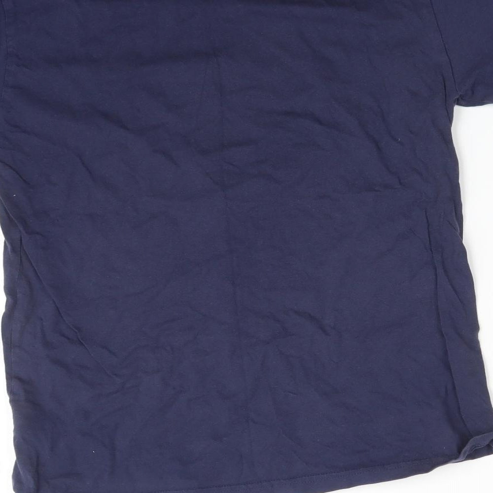 Harry Potter Mens Blue  Cotton  T-Shirt Size S Crew Neck  - HARRY POTTER SCHOOL OF WITCHCRAFT AND WIZARDRY